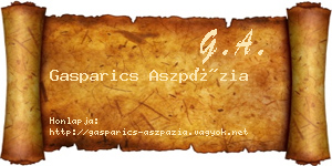 Gasparics Aszpázia névjegykártya